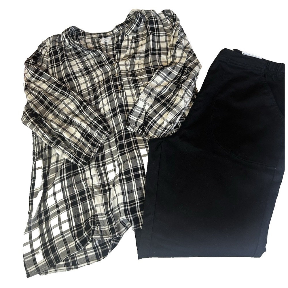 2pc NWT Croft & Barrow pant size L and‎ tunic top size XL Grandmacore Casual